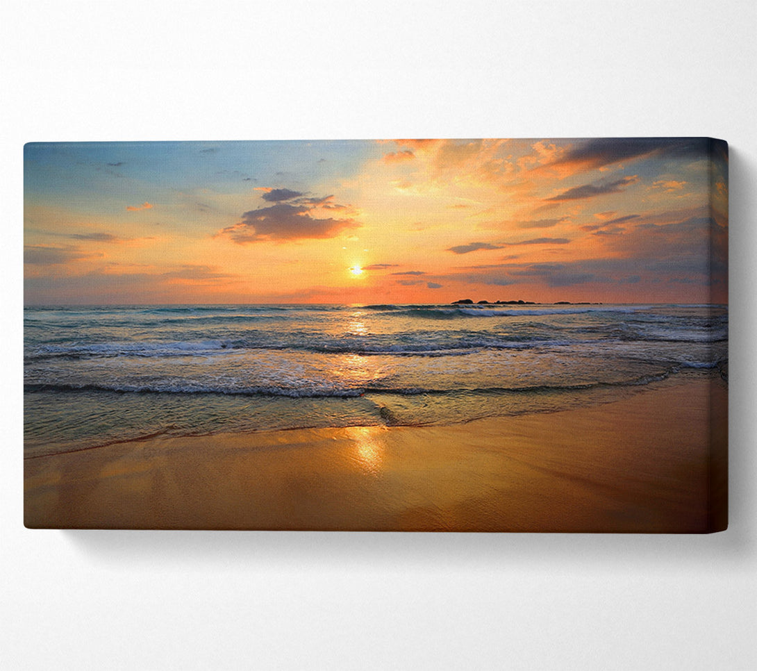  A Canvas Print of Beach Waves Canvas Print