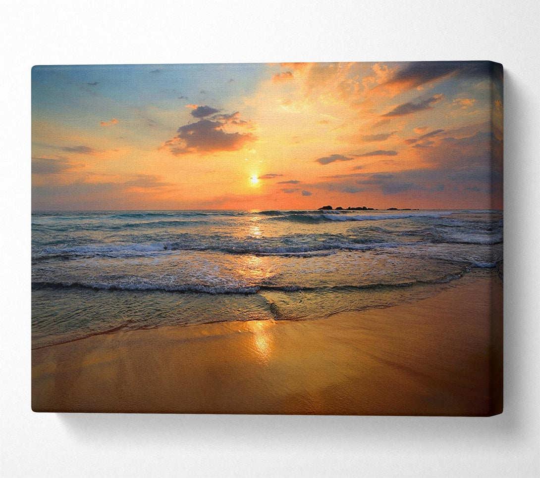  A Canvas Print of Beach Waves Canvas Print