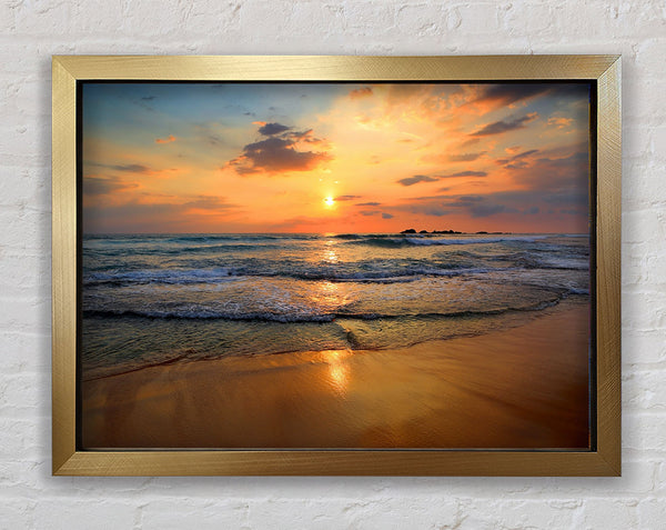 Beach Waves Framed Print