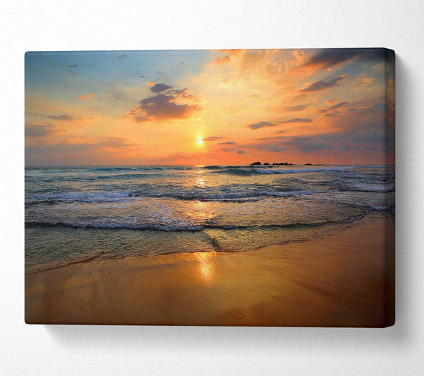  A Canvas Print of Beach Waves Canvas Print