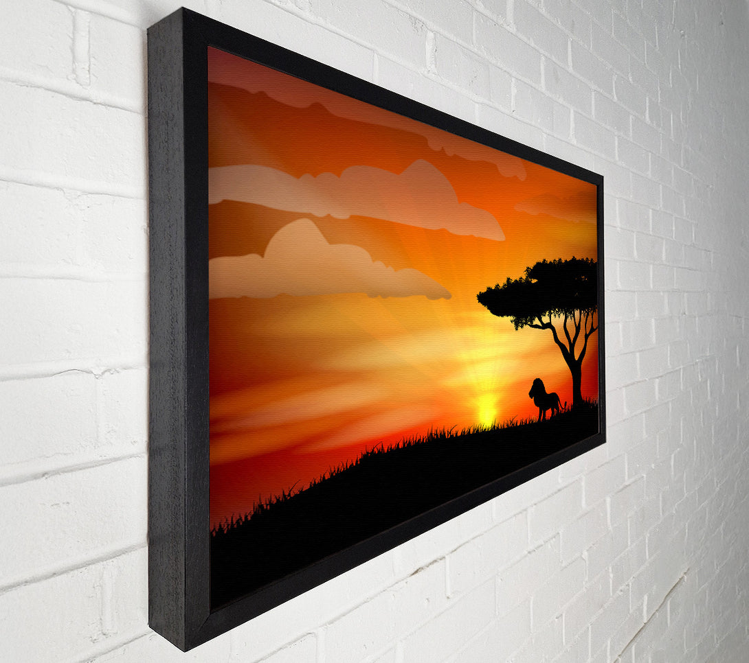  A Canvas Print of King Of The Jungle Sun Blaze Canvas Print