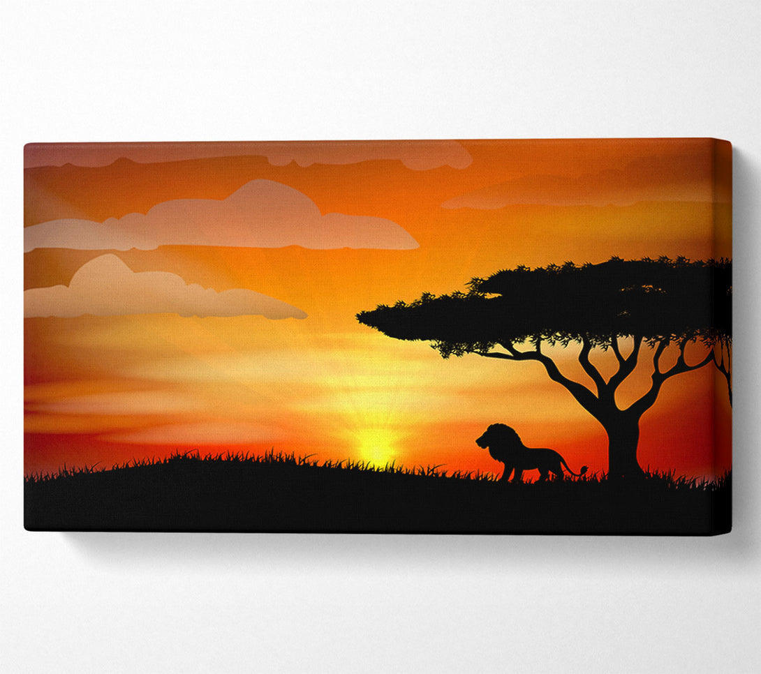  A Canvas Print of King Of The Jungle Sun Blaze Canvas Print