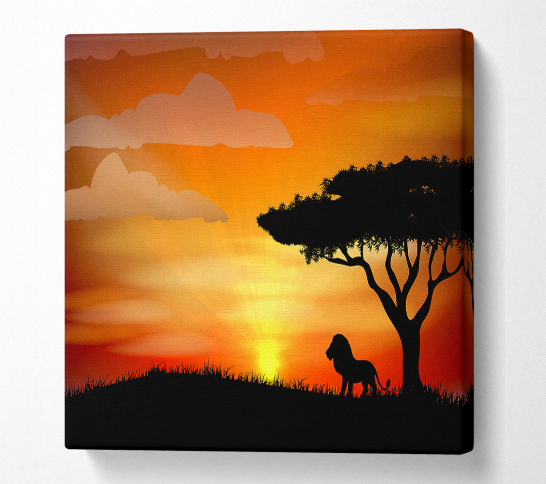  A Canvas Print of King Of The Jungle Sun Blaze Canvas Print
