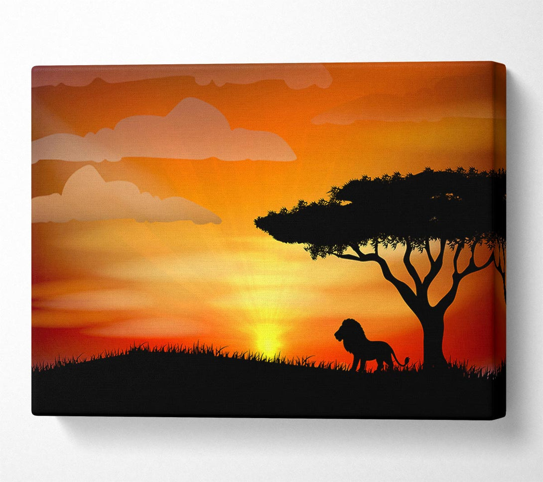  A Canvas Print of King Of The Jungle Sun Blaze Canvas Print