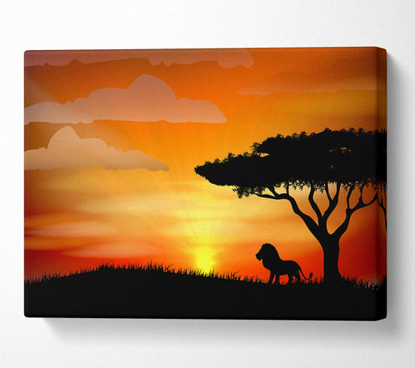  A Canvas Print of King Of The Jungle Sun Blaze Canvas Print