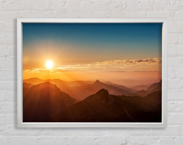 Blazing Sun Glory Framed Print