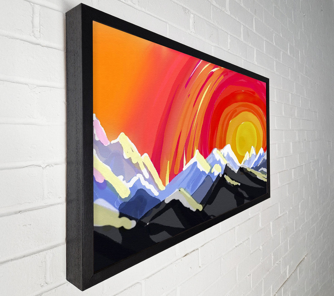  A Canvas Print of Mountain Peak Sun Canvas Art