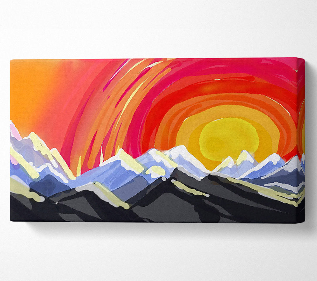 A Canvas Print of Mountain Peak Sun Canvas Art