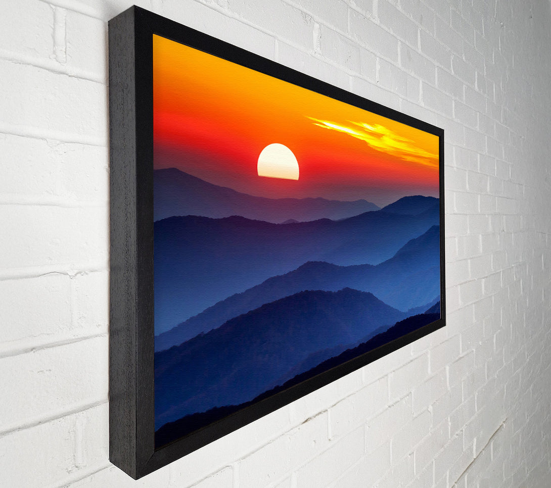 A Canvas Print of Sunset Mountain Blues Canvas Wall Art