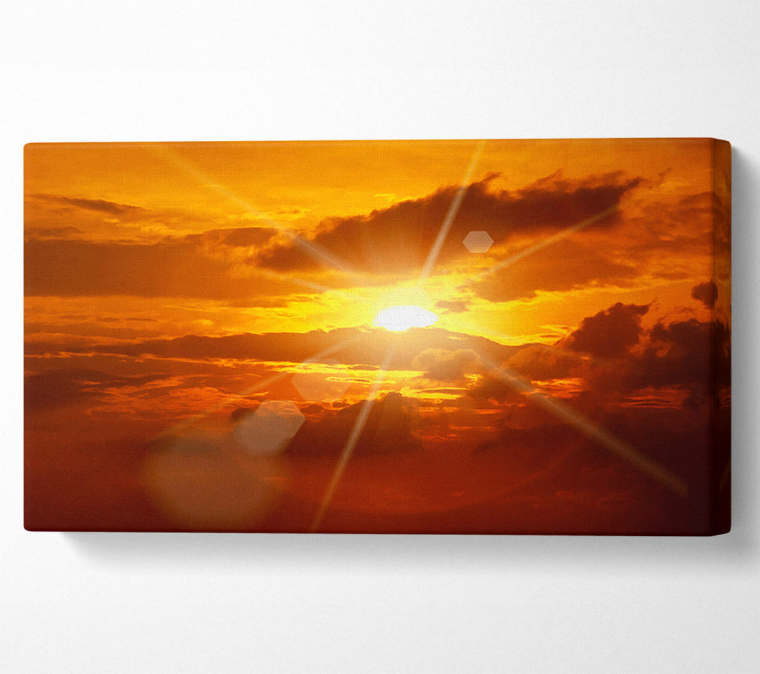  A Canvas Print of Sun Blaze Clouds Canvas Wall Art