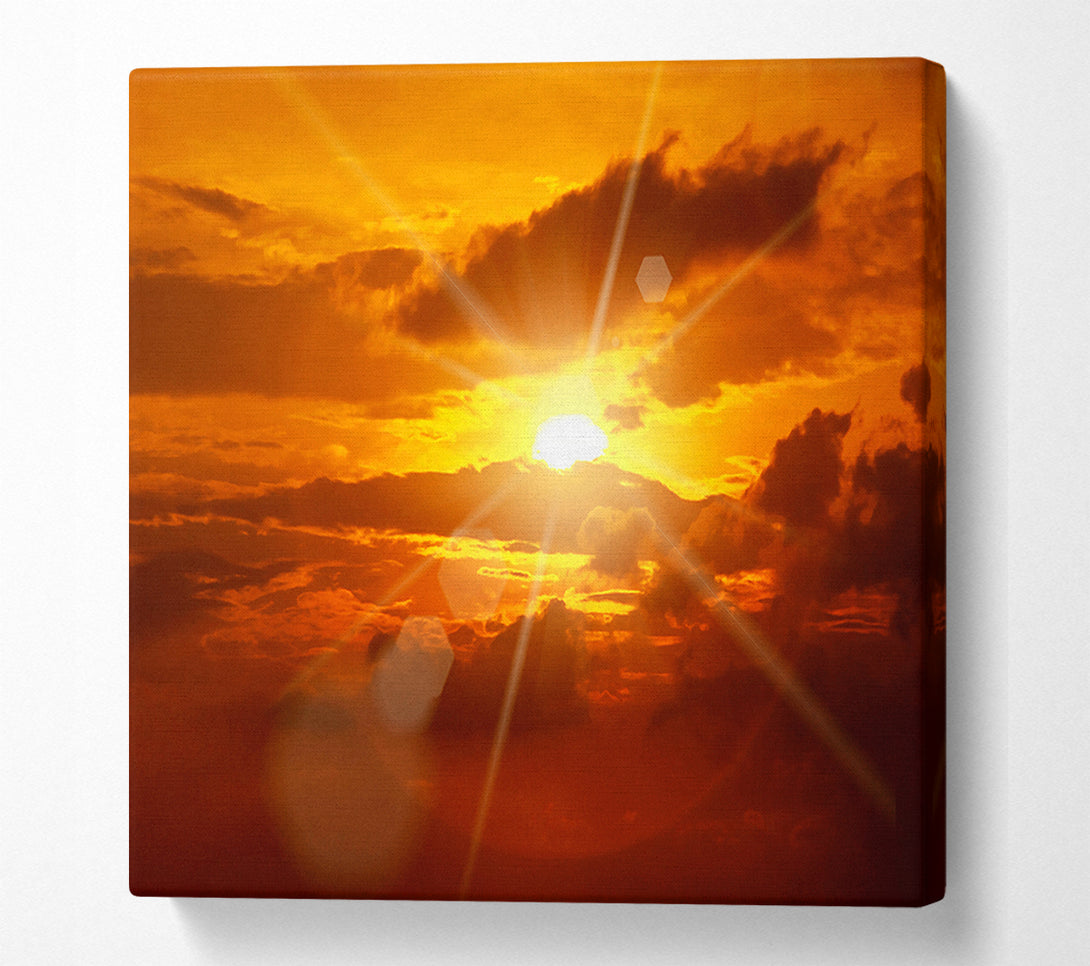  A Canvas Print of Sun Blaze Clouds Canvas Wall Art