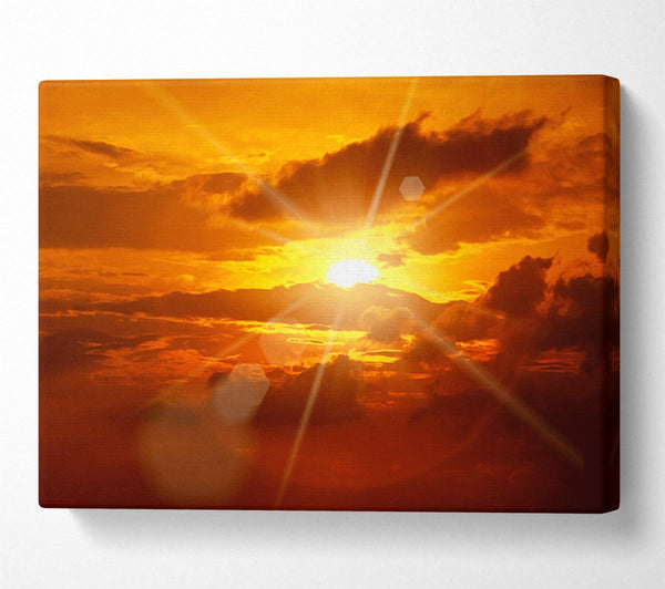  A Canvas Print of Sun Blaze Clouds Canvas Wall Art
