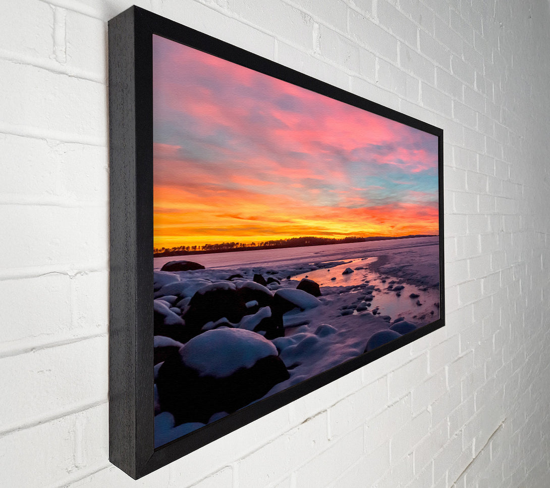  A Canvas Print of Low Tide Pebble Beach Canvas Print