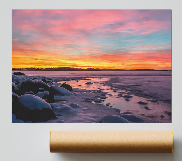 Low Tide Pebble Beach Print