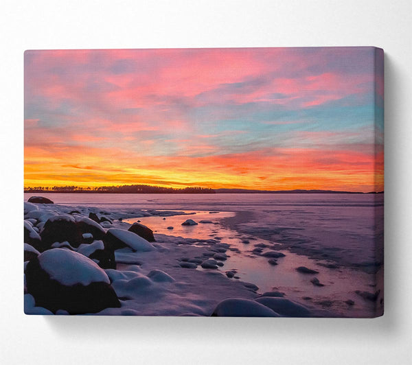  A Canvas Print of Low Tide Pebble Beach Canvas Print