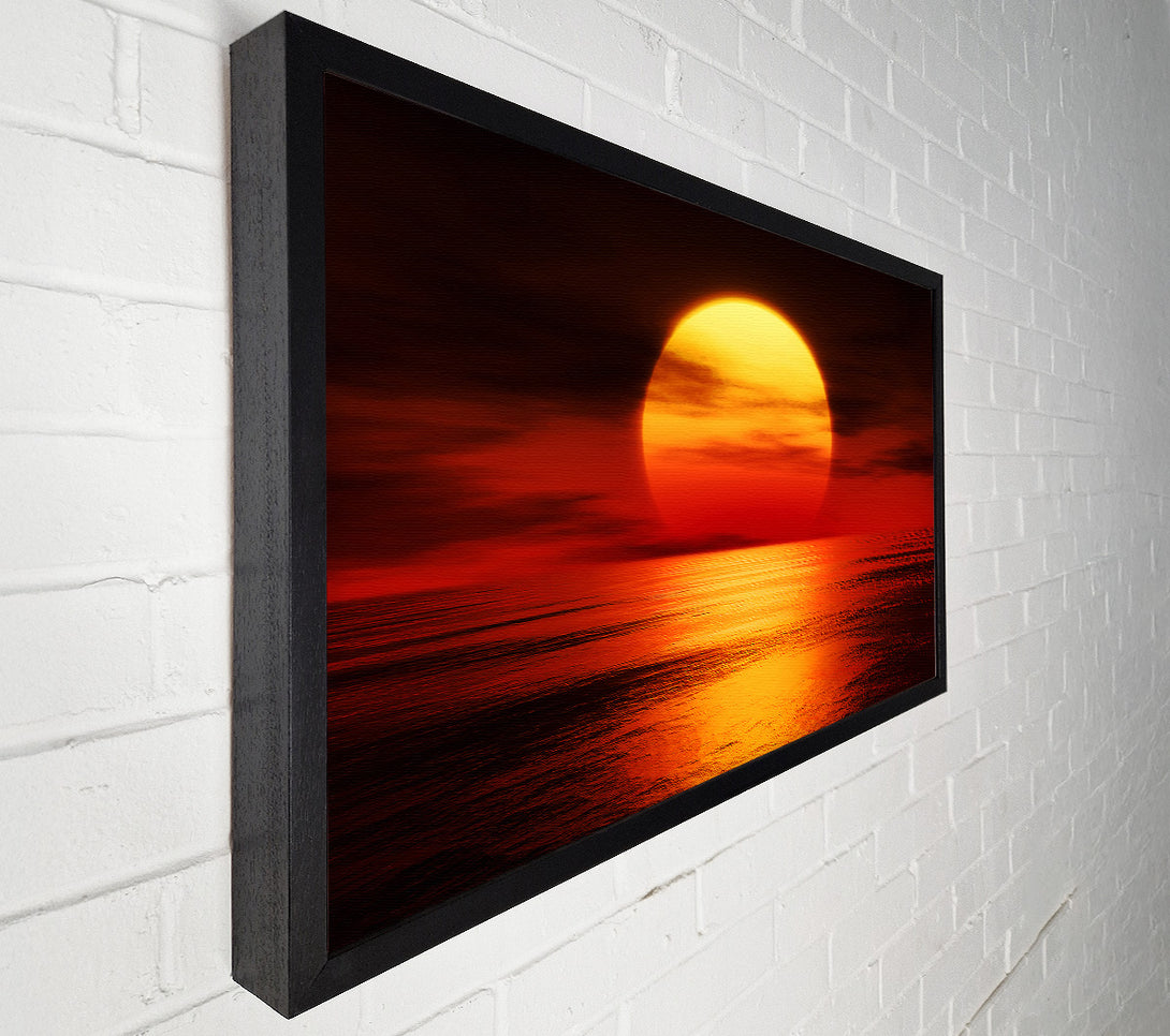  A Canvas Print of Red Fire Sky Reflections Canvas Art