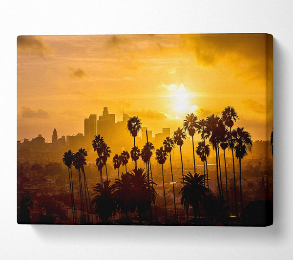  A Canvas Print of Palm Tree City Canvas Art