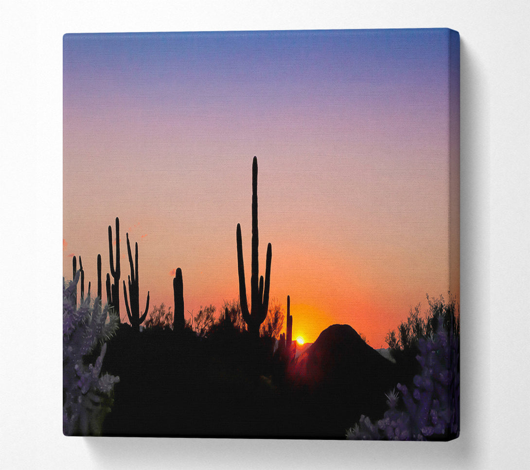 A Canvas Print of Desert Sun Glow Canvas Wall Art