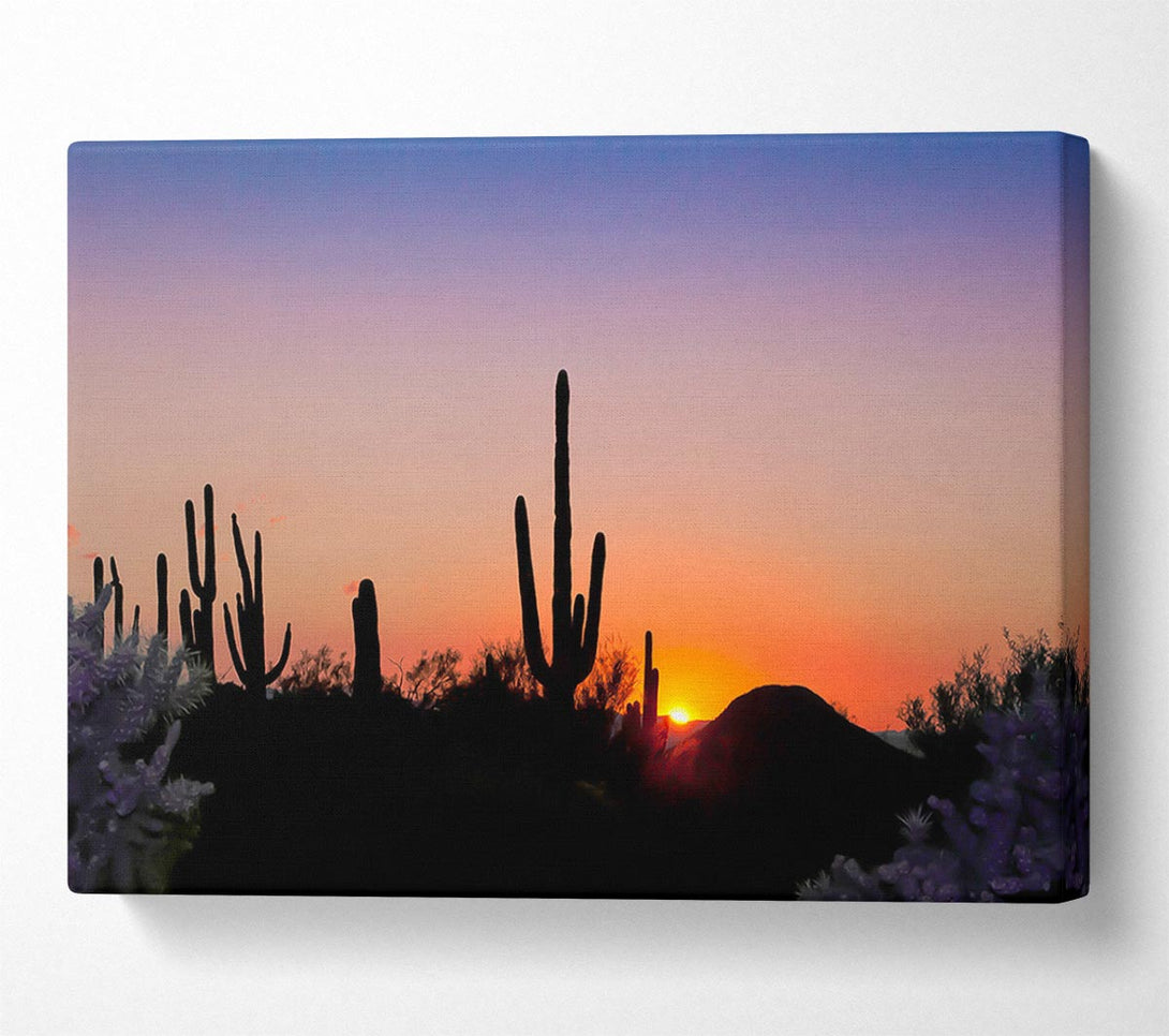  A Canvas Print of Desert Sun Glow Canvas Wall Art