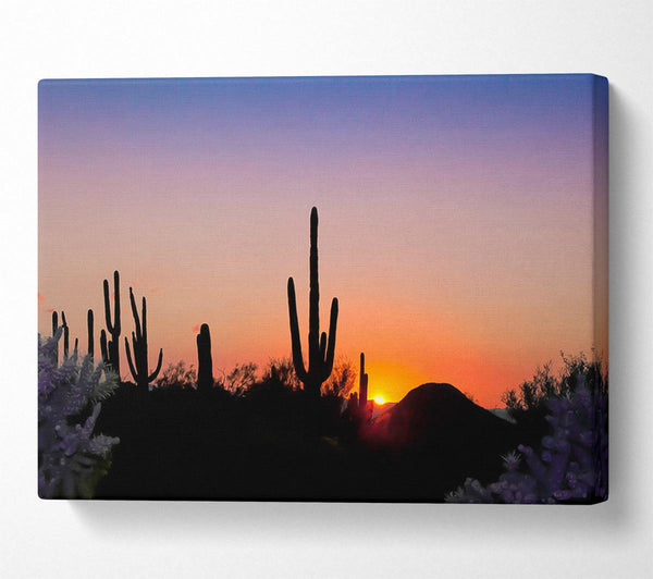  A Canvas Print of Desert Sun Glow Canvas Wall Art