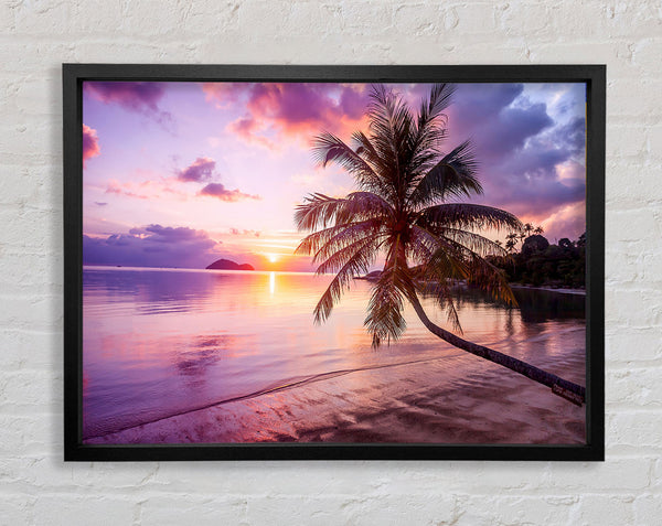 Purple Tranquil Ocean Framed Print