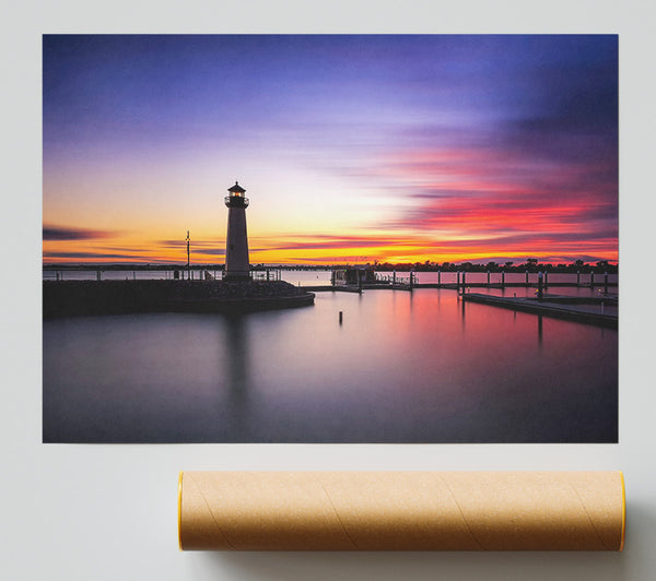 Peaceful Lighthouse Skies Giclee Print