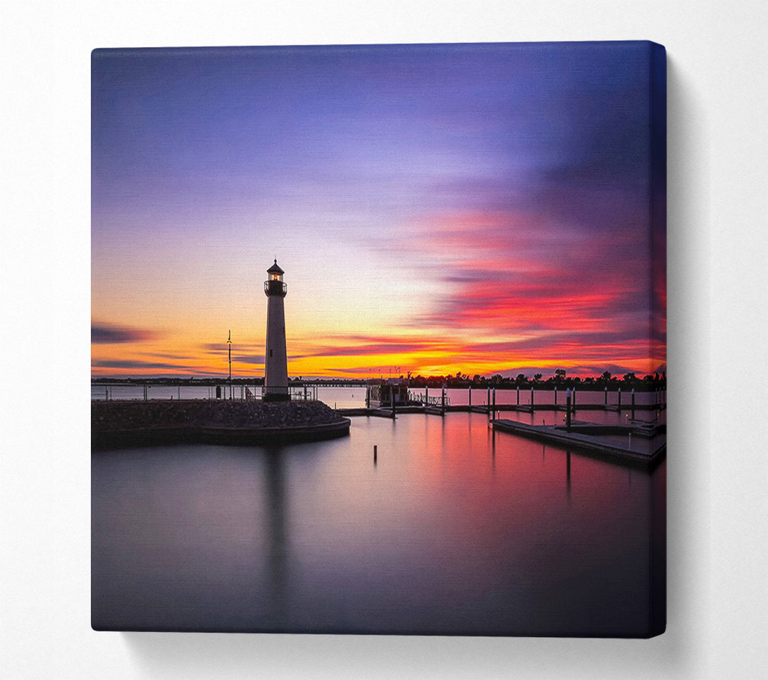  A Canvas Print of Peaceful Lighthouse Skies Canvas Art