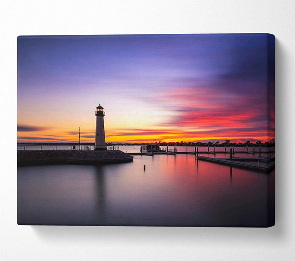  A Canvas Print of Peaceful Lighthouse Skies Canvas Art