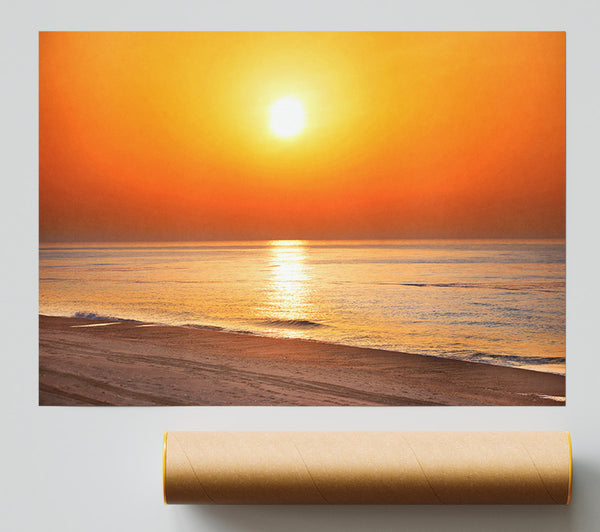 Orange Beach Glow Print
