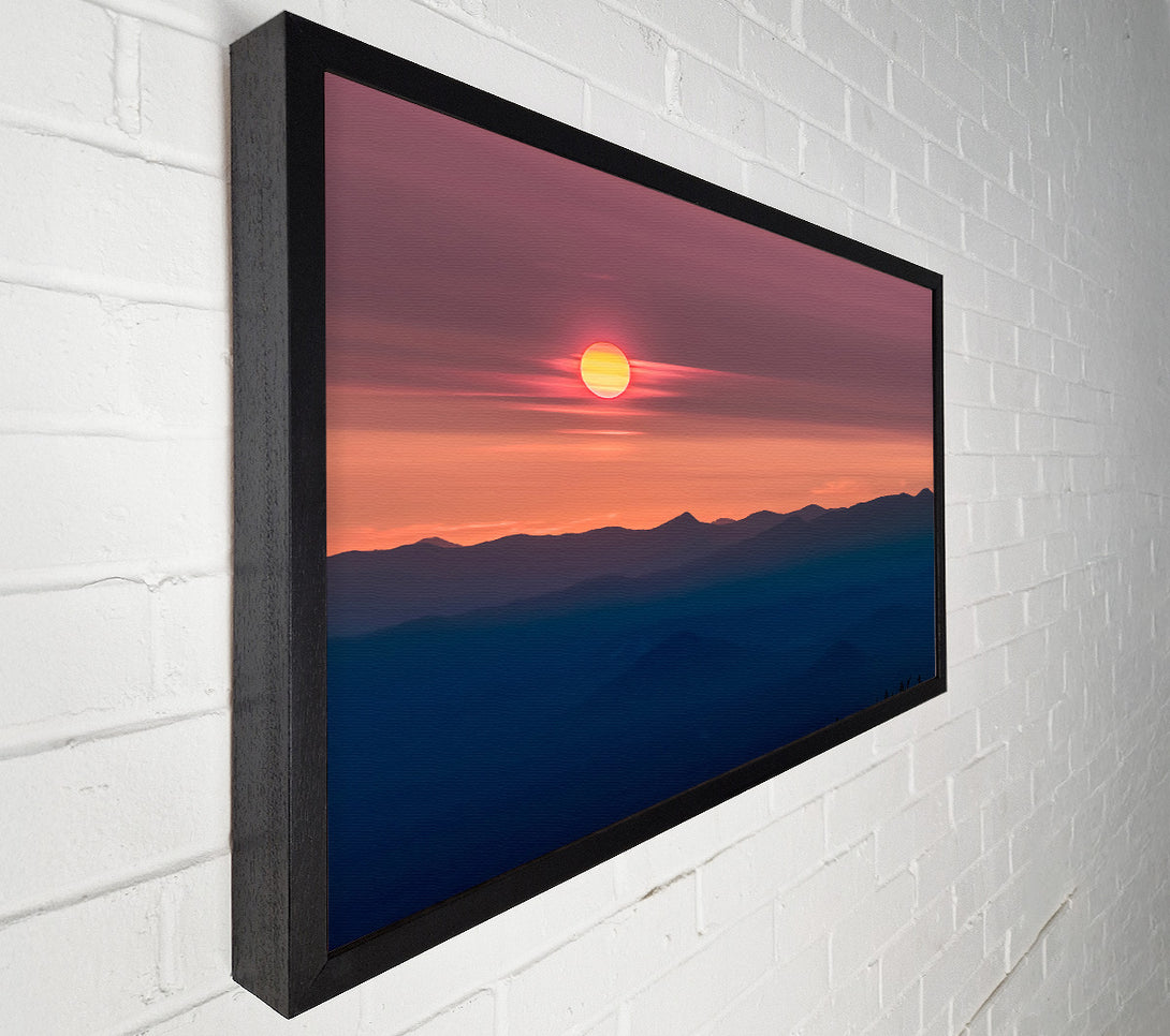  A Canvas Print of Pink Tranquil Sun Canvas Wall Art