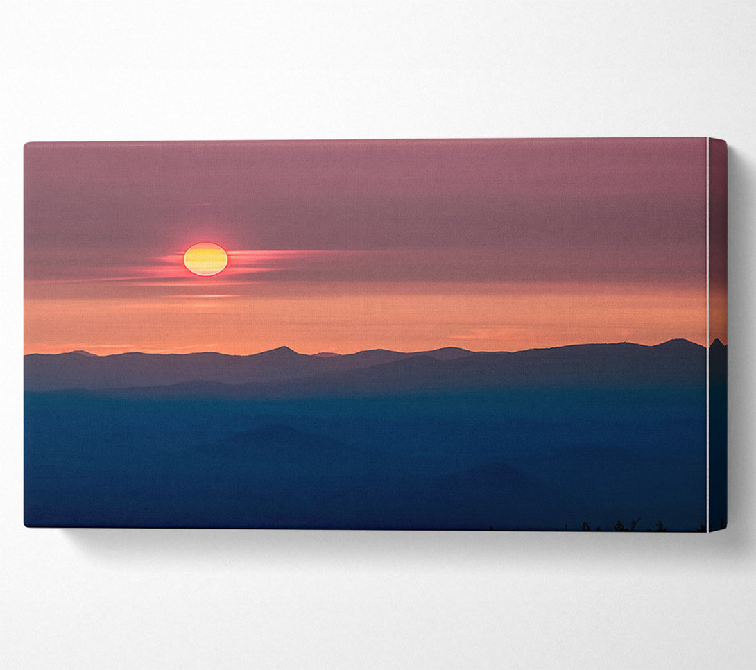  A Canvas Print of Pink Tranquil Sun Canvas Wall Art