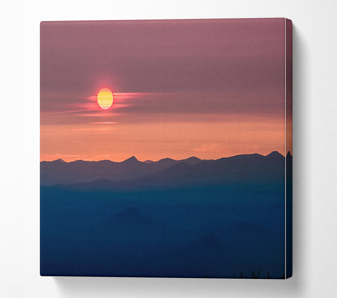  A Canvas Print of Pink Tranquil Sun Canvas Wall Art