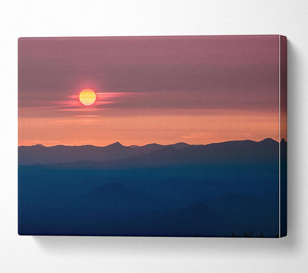  A Canvas Print of Pink Tranquil Sun Canvas Wall Art
