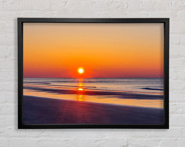 Piercing Orange Sun Blaze Framed Print