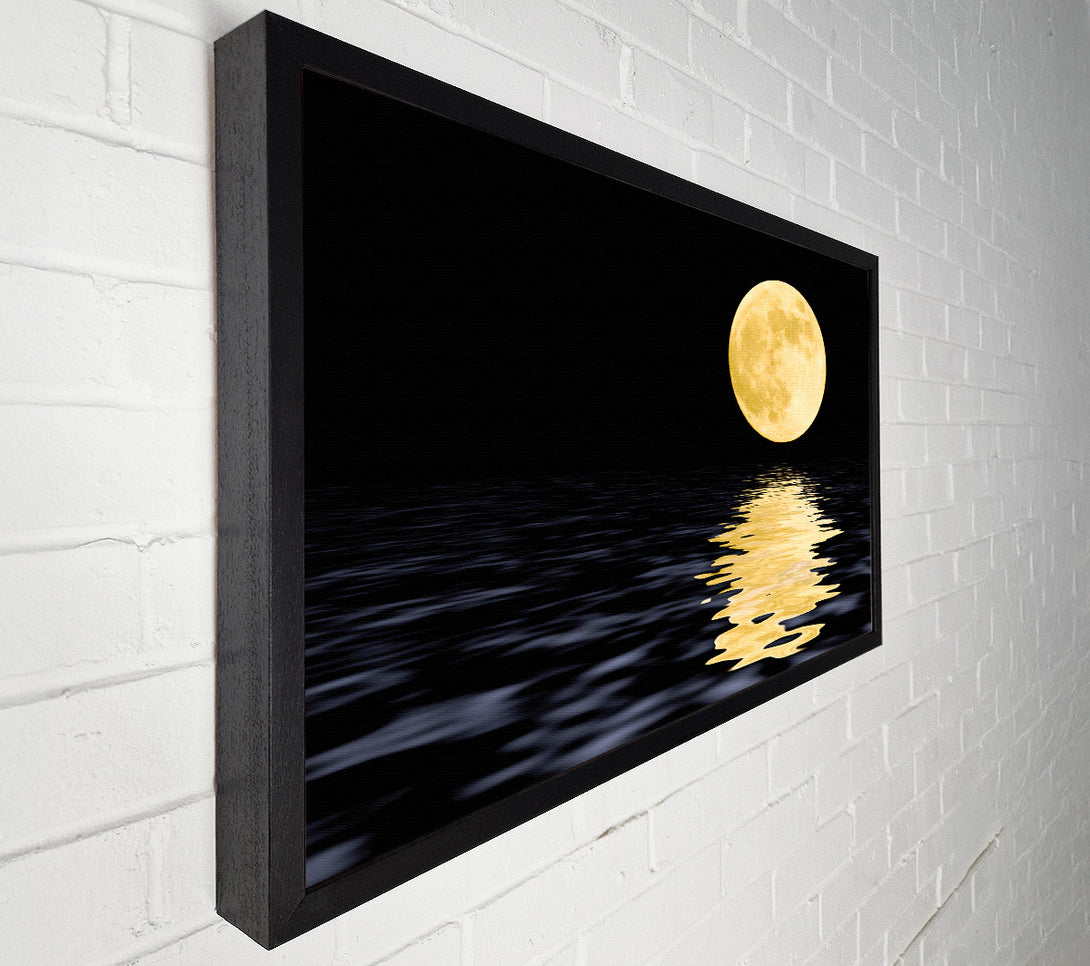 A Canvas Print of Perfect Moon Reflection Canvas Wall Art