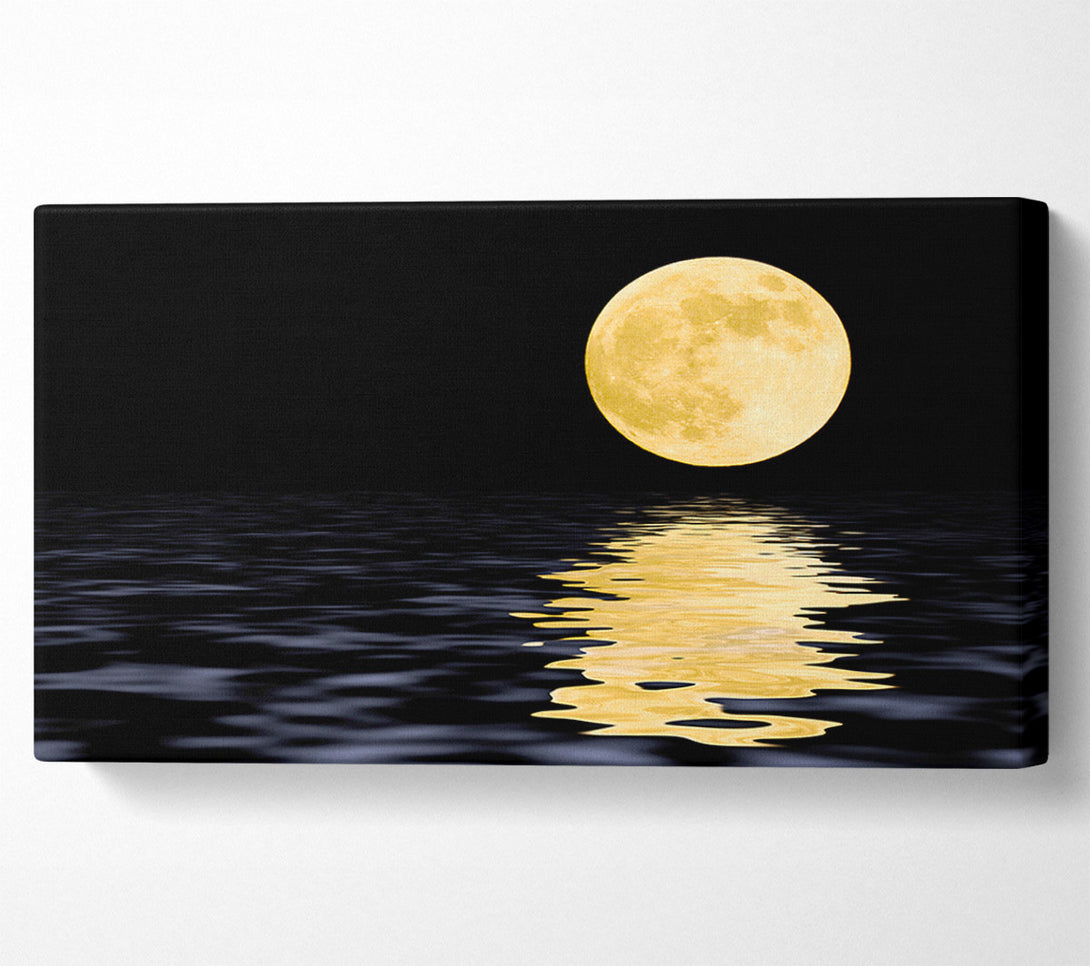  A Canvas Print of Perfect Moon Reflection Canvas Wall Art