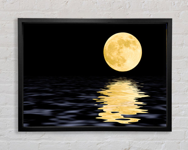 Perfect Moon Reflection Framed Print