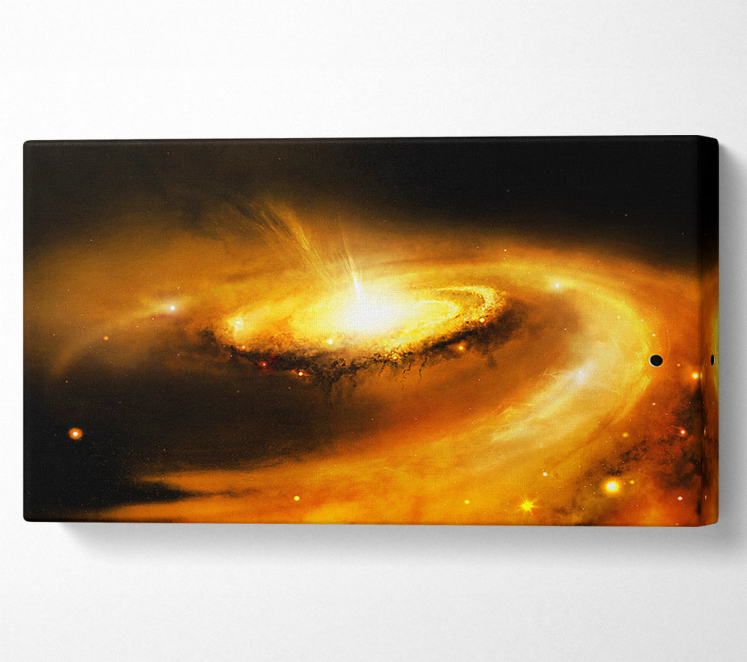  A Canvas Print of Golden Star Swirl Canvas Wall Art