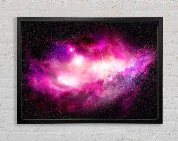 Pink Star Cluster Framed Print