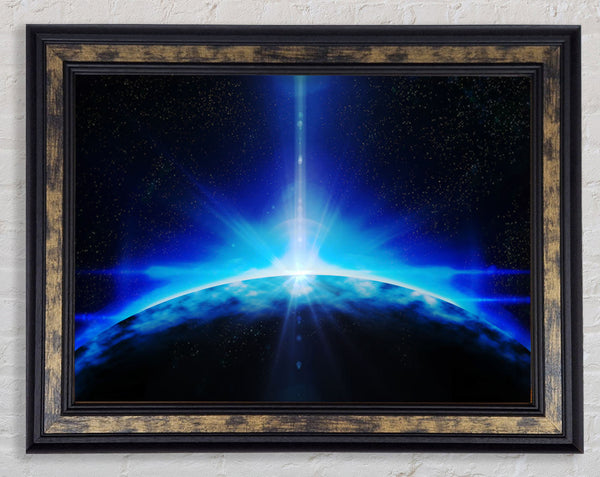 Perfect Blue Planet Framed Print