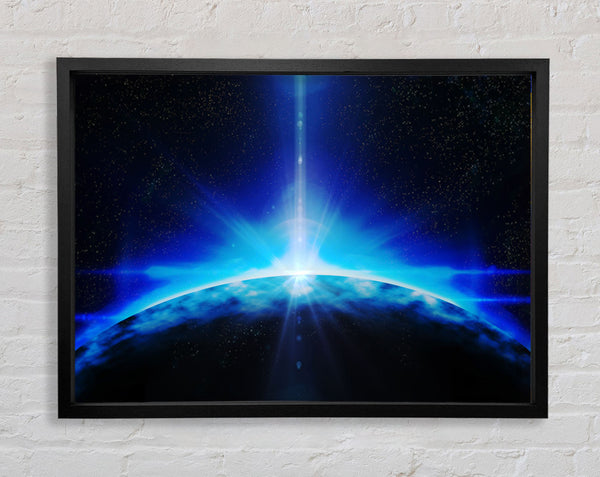 Perfect Blue Planet Framed Print