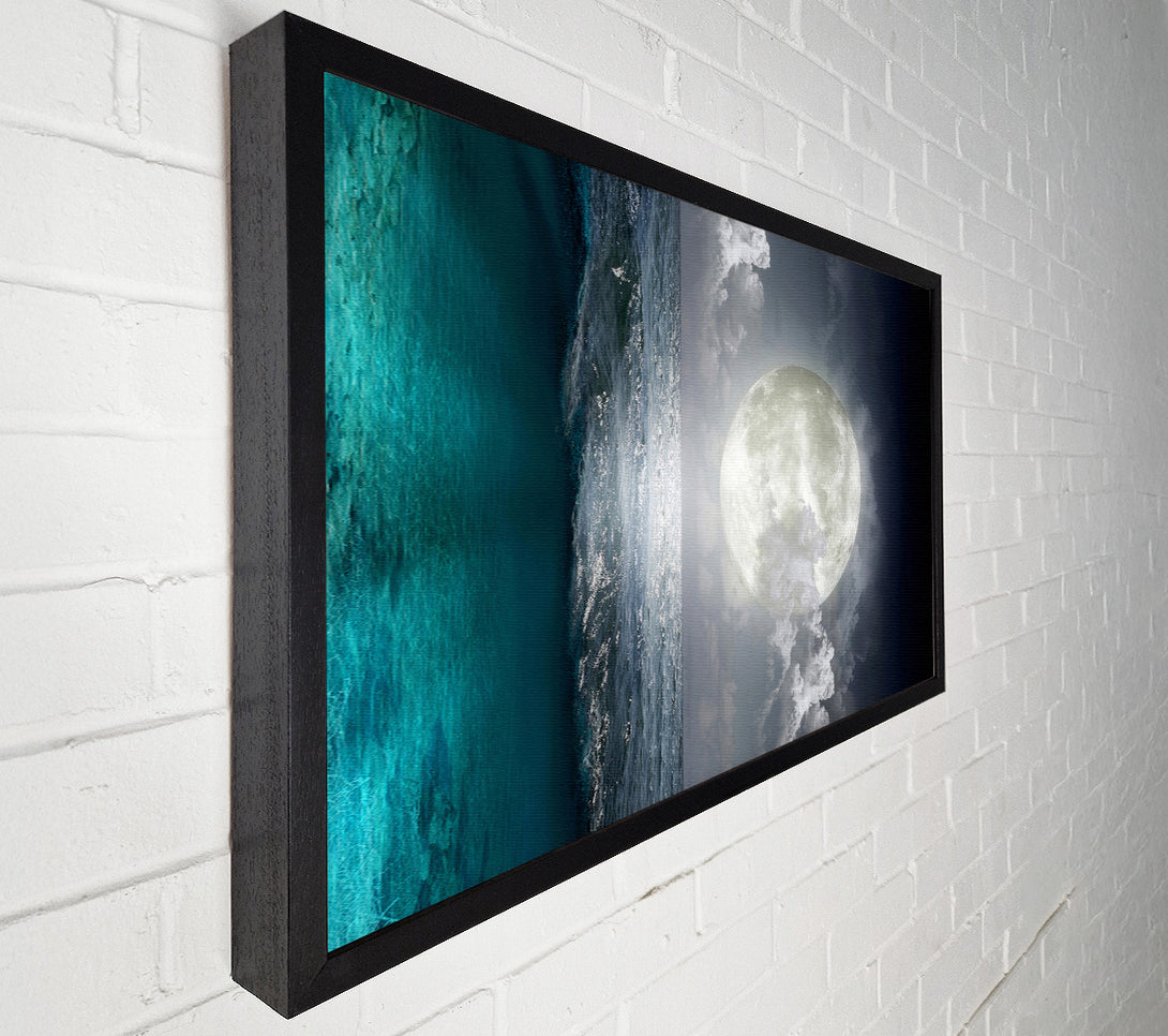  A Canvas Print of Perfect Moon Ocean Canvas Wall Art