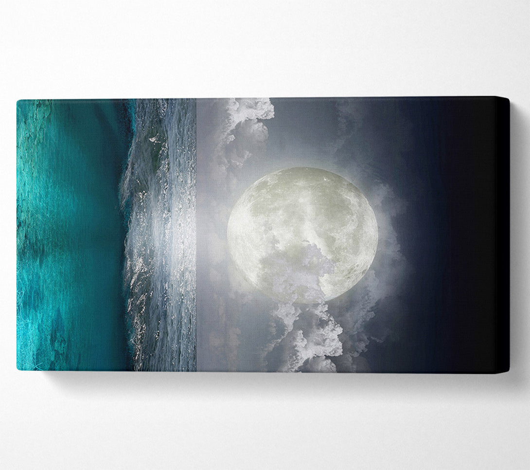  A Canvas Print of Perfect Moon Ocean Canvas Wall Art