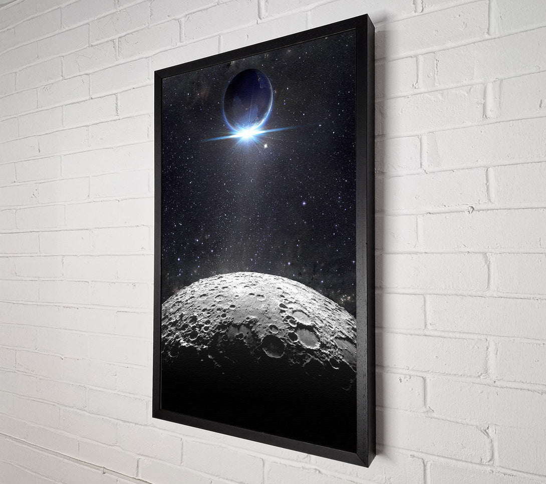  A Canvas Print of The Earth And The Moon Canvas Print