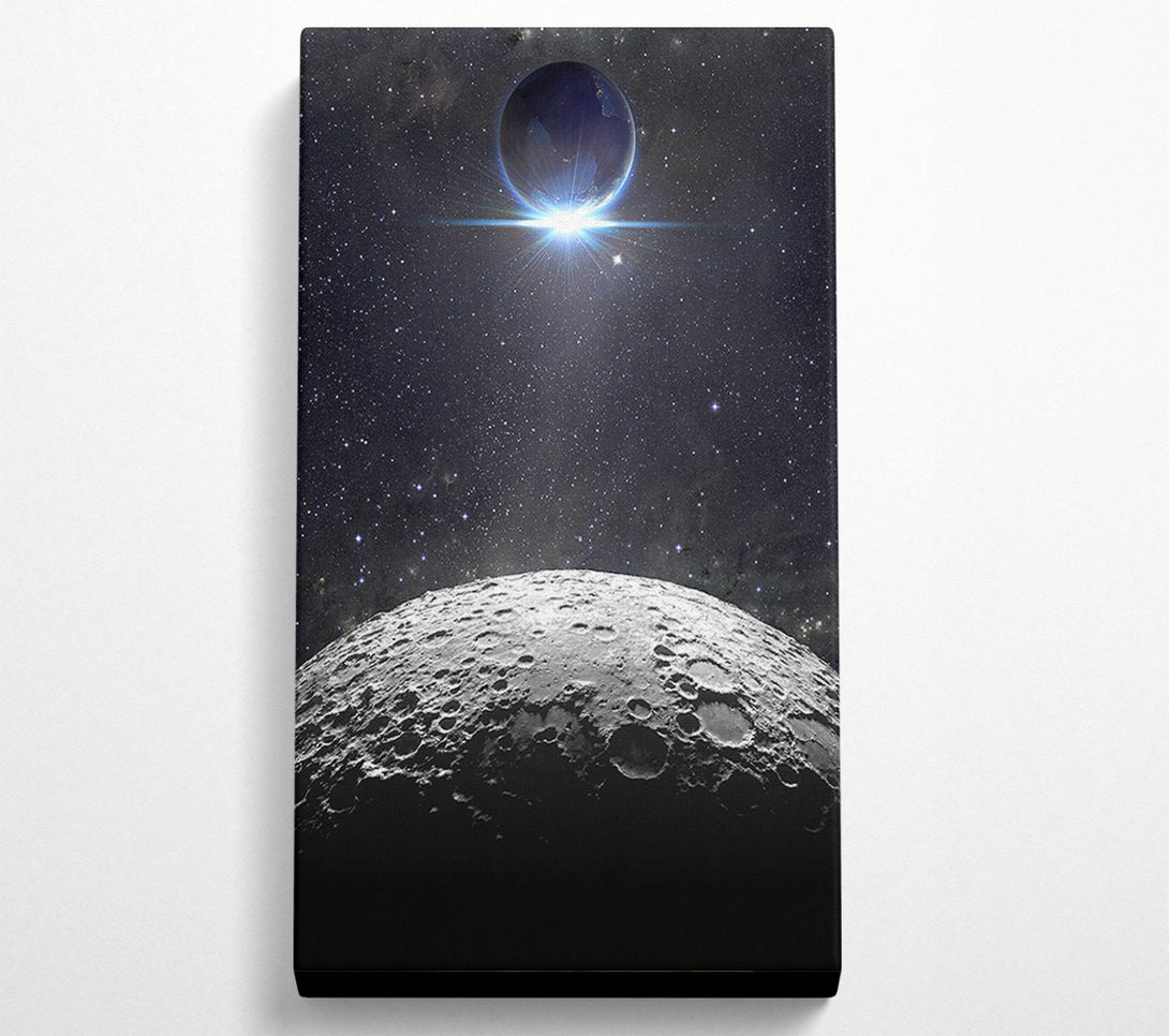  A Canvas Print of The Earth And The Moon Canvas Print