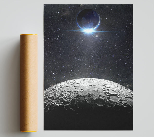The Earth And The Moon Poster