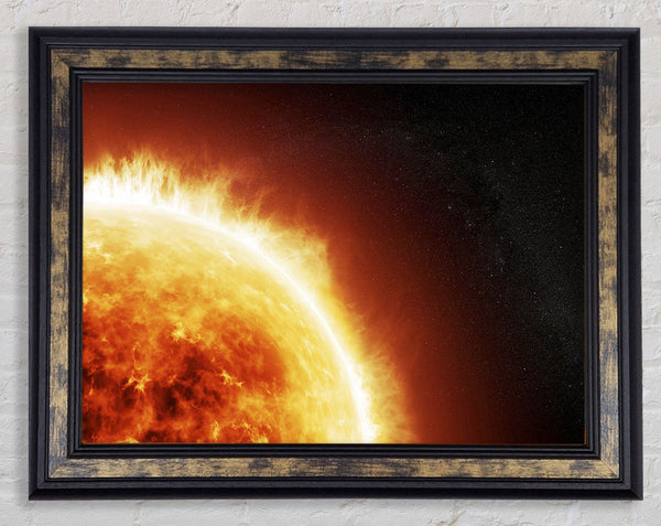 Fire Sun Glow Framed Print