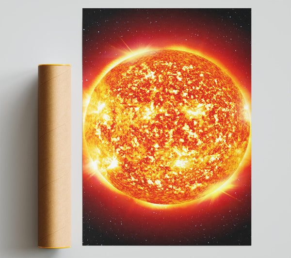 Closeup Of The Fire Sun Print