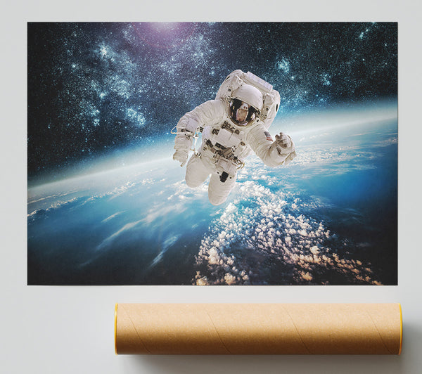 Astronaut In Space Giclee Print
