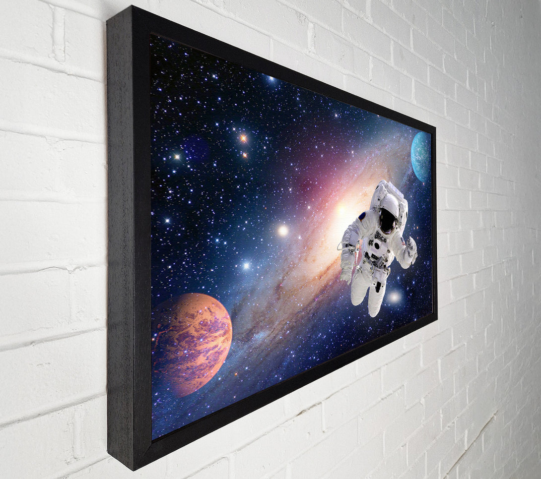  A Canvas Print of Spaceman In The Galaxy Canvas Wall Art